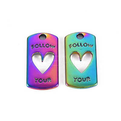 Rainbow Color Alloy Pendants PALLOY-S180-239-NR-1