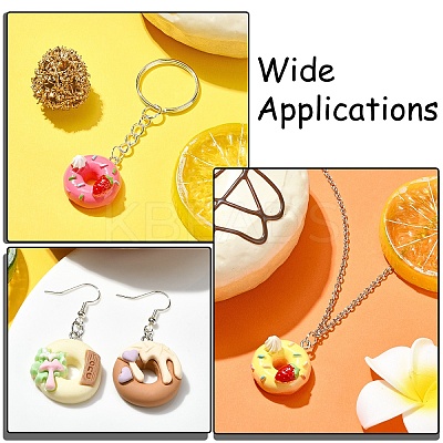20Pcs 10 Colors Opaque Resin Imitation Food Pendants CRES-YW0001-31-1