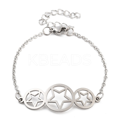 Non-Tarnish Stainless Steel Cable Chain Link Bracelets for Women Men LS-STAS-Z061-01P-08-1