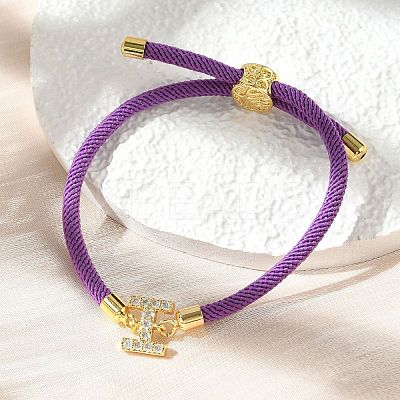 Adjustable Nylon Cord Bracelets X-BJEW-C096-01G-09-1