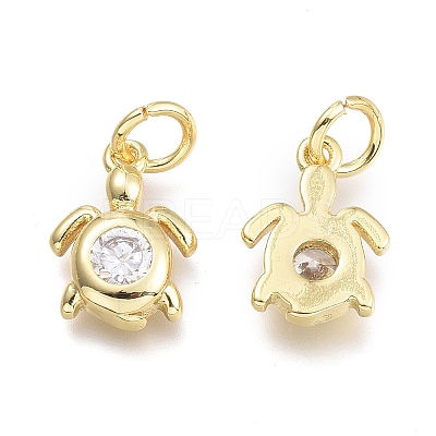 Brass Micro Pave Cubic Zirconia Pendants LS-KK-P187-12C-G-1