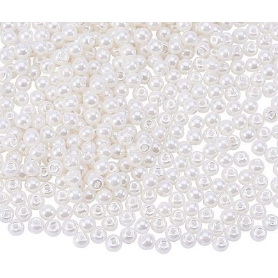 Eco-Friendly Dyed Glass Pearl Round Beads HY-PH0001-3mm-RB011-1