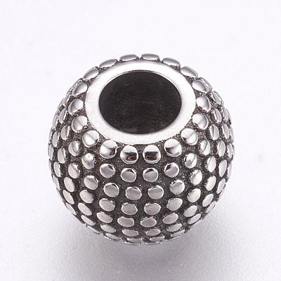 304 Stainless Steel European Beads STAS-O097-119AS-1