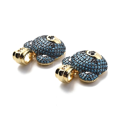 Brass Cubic Zirconia Pendants KK-G446-18G-03-1