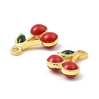 Brass Enamel Charms KK-K337-01G-1