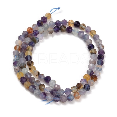 Natural Purple Fluorite Beads Strands GG-CBA753B-A01-4mm-1
