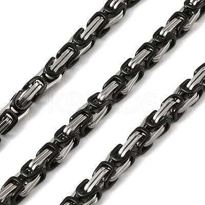 201 Stainless Steel Byzantine Chains SA-E001-14BP-06-1