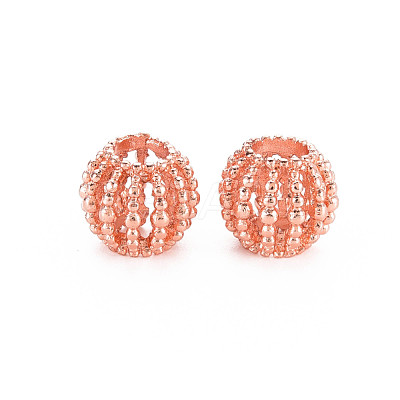 Rack Plating Alloy European Beads MPDL-N039-118RG-1
