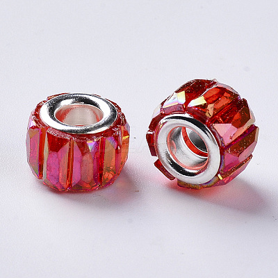 Transparent Resin European Beads LS-X-RPDL-Q023-A-B04-1