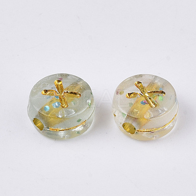 Plating Transparent Acrylic Beads X-TACR-T008-01A-1