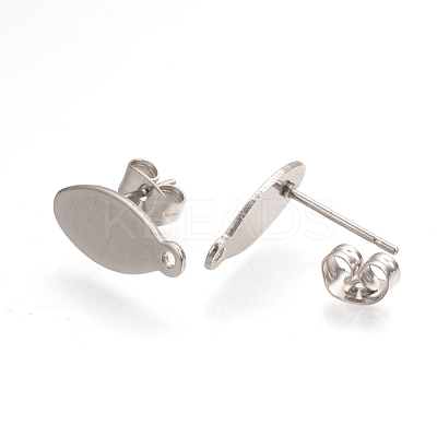 Non-Tarnish 304 Stainless Steel Stud Earring Findings X-STAS-Q223-03-1