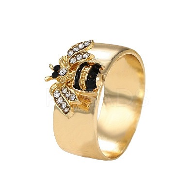 Zinc Alloy and Rhinestone Finger Rings FS-WGB1C3B-01-1