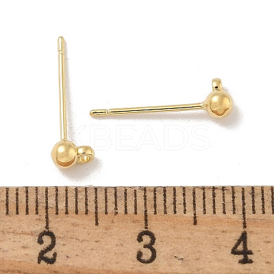 Brass Studs Earring Findings KK-H503-29G-02-1
