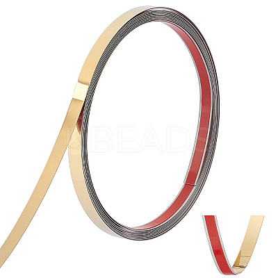 201 Stainless Steel Self-Adhesive Flexible Molding Trim FIND-WH0021-49A-G-1