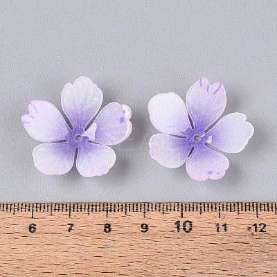 Flower Acrylic Bead Caps X-SACR-T017-51F-1