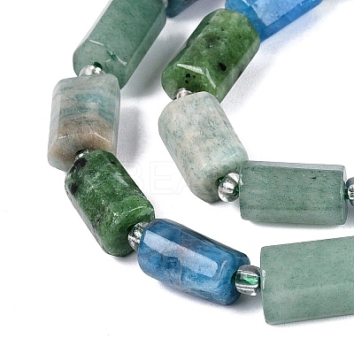 Natural Ruby in Zoisite & Flower Amazonite & Green Aventurine & Apatite Beads Strands G-Q614-01A-03-1