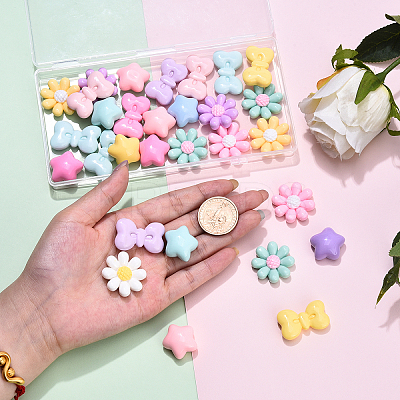 30Pcs 3 Styles Resin Cabochon CRES-YW0001-41-1