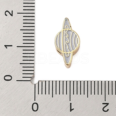 Rack Plating Brass Enamel Beads KK-Z074-02G-1