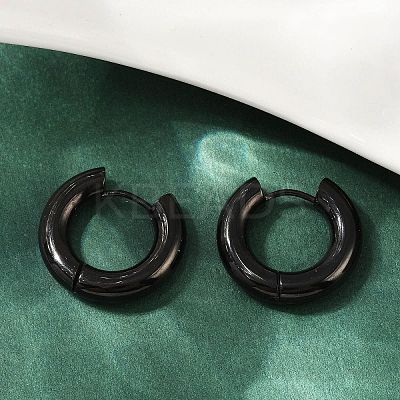 202 Stainless Steel Polishing Hoop Earrings EJEW-M106-02EB-03-1
