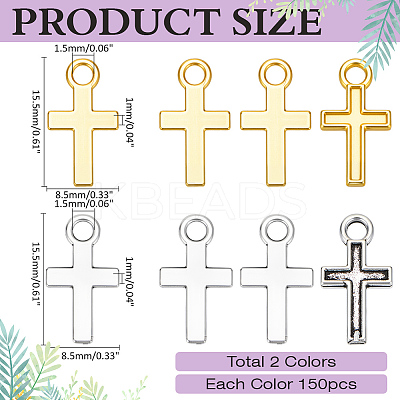 300Pcs 2 Colors Tibetan Style Alloy Pendants FIND-ME0001-56-1