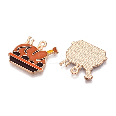 Thanksgiving Day Theme Alloy Enamel Pendants X1-ENAM-T020-35F-1
