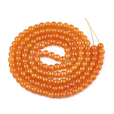 Baking Paint Imitation Jade Glass Round Bead Strands DGLA-Q021-8mm-12-1