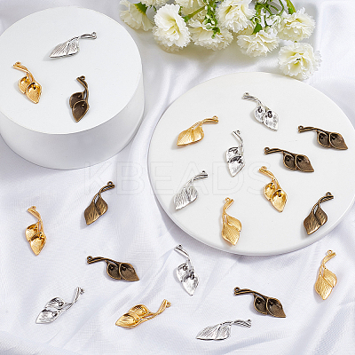 30PCS 3Colors Tibetan Style Zinc Alloy Pendants TIBEP-GO0001-01-1