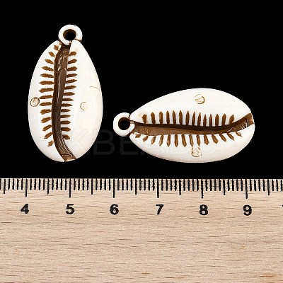 Spray Painted Opaque Acrylic Pendants ACRP-F003-03J-1