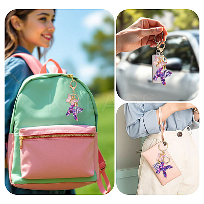 Resin Butterfly Pendant Keychains KEYC-TAC0034-03K-1