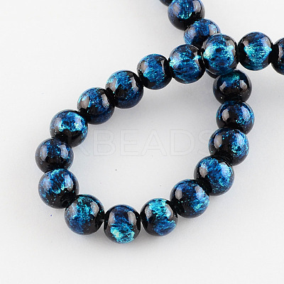 Baking Painted Glass Bead Strands X-DGLA-R040-10mm-05-1