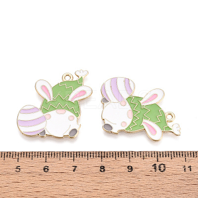Alloy and Enamel Pendants ENAM-T021-21D-1