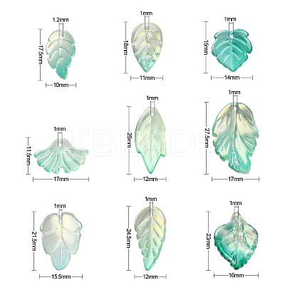 100Pcs Transparent Glass Pendants GLAA-CJ0001-89-1