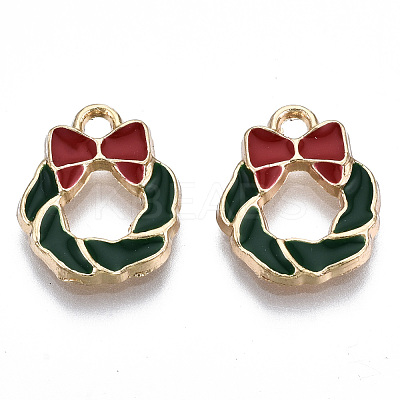 Eco-Friendly Alloy Enamel Pendants X-ENAM-Q437-072-NR-1