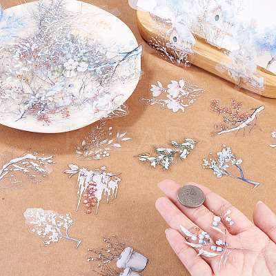 100Pcs Story of Four Seasons PET Stickers Self-Adhesive Stickers DIY-TA0003-69A-1