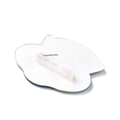 Flying Saucer Acrylic Safety Brooch LS-JEWB-D009-11P-1