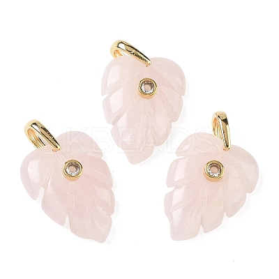Natural Rose Quartz Pendants GG-CBA105B-01M-G-1