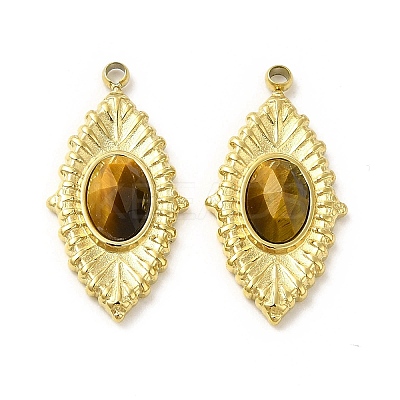 Natural Tiger Eye Pendants STAS-J401-VC672-1