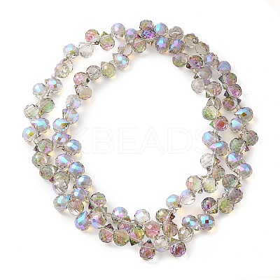 Electroplate Glass Beads Strands X-EGLA-D030-17K-1