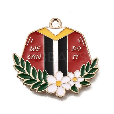 Alloy Enamel Pendants ENAM-D302-02KCG-03B-1