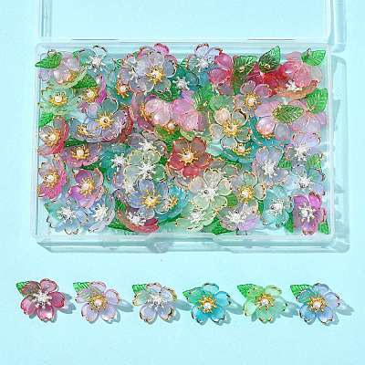 70Pcs Transparent Acrylic Pendants PALLOY-FS00050-1