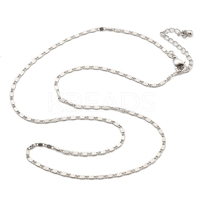 Brass Link Chain Necklaces for Women NJEW-D302-30P-1