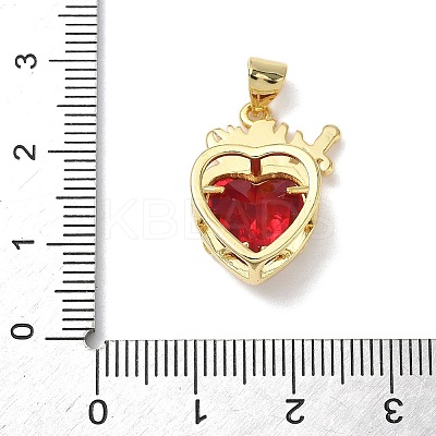Brass Glass Pendants KK-L253-28G-01-1