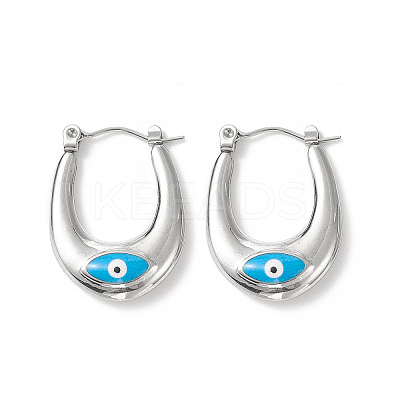 316 Stainless Steel Hoop Earrings EJEW-I282-01A-02P-1