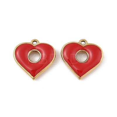 304 Stainless Steel Enamel Pendants STAS-P380-06G-02-1