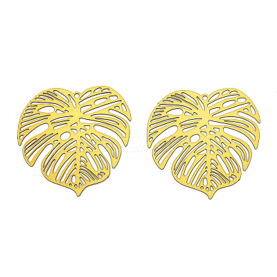 Spray Painted 430 Stainless Steel Filigree Pendants STAS-TAC0018-26C-1