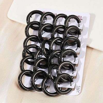 202 Stainless Steel Polishing Hoop Earrings EJEW-M106-02EB-06-1