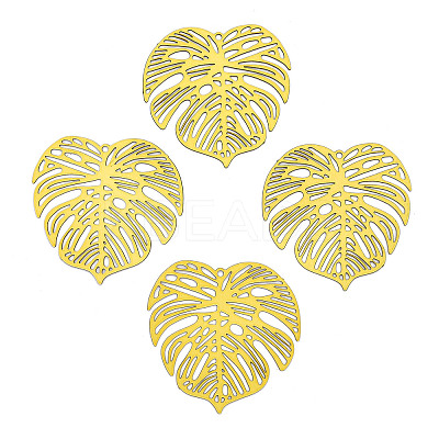 Spray Painted 430 Stainless Steel Filigree Pendants STAS-TAC0018-26C-1