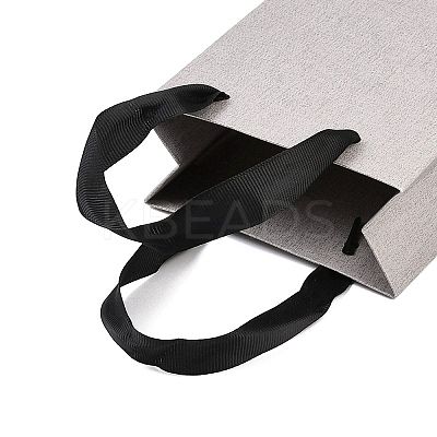 Paper Gift Tote Bags with Nylon Black Ribbon Handles ABAG-K004-01A-1