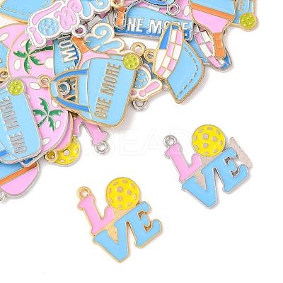 24Pcs 12 Styles Alloy Enamel Pendants ENAM-FS0003-68-1