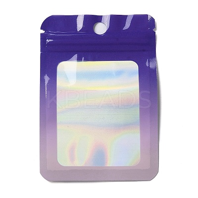 Rectangle Glitter Holographic PVC Resealable Packaging Bags ABAG-P011-01B-03-1